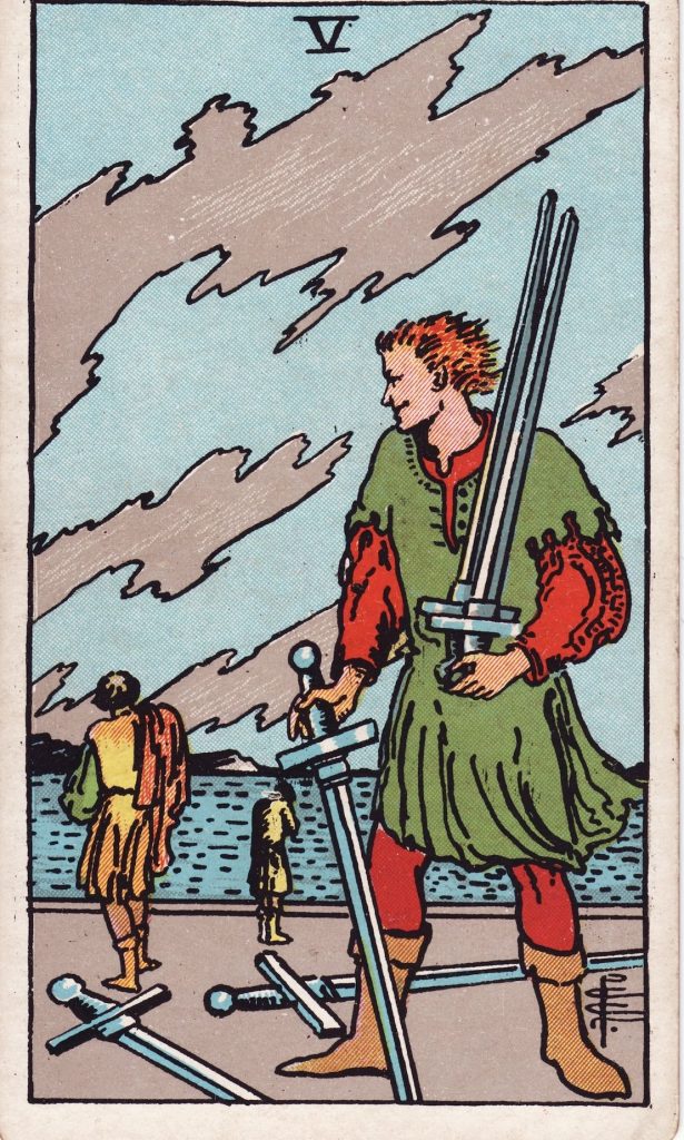 Lá Bài Tarot Hằng Ngày 2026-07-09 – 5 Kiếm (Chính Vị)